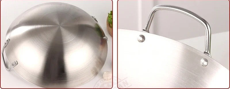 POELE Wok | Élégance-Inox32cm sans couvercle