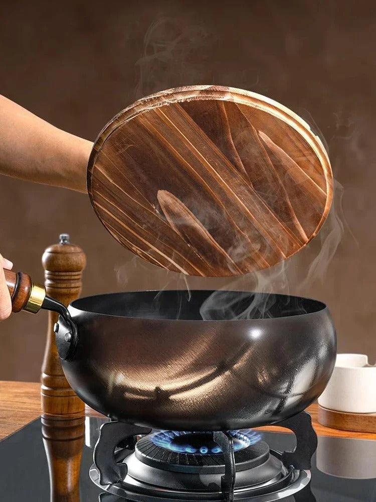 Wok | Cuisine authentique-28cm-couvercle en verre