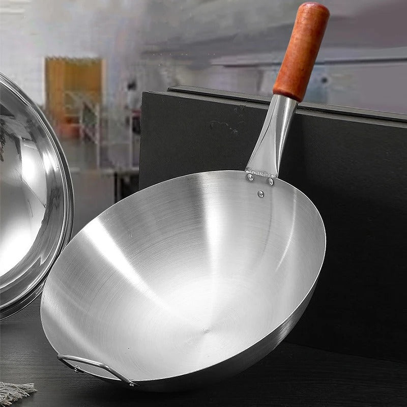 POELE Wok | Élégance-Inox32cm sans couvercle