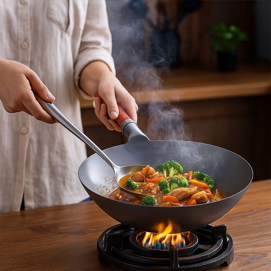 POELE WOK | Authentique-30cm sans couvercle