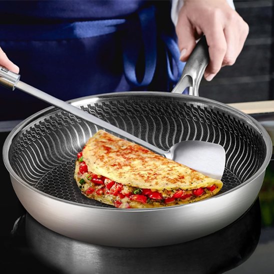 POELE INOX INDUCTION | UltraPerform-28cm avec couvecle