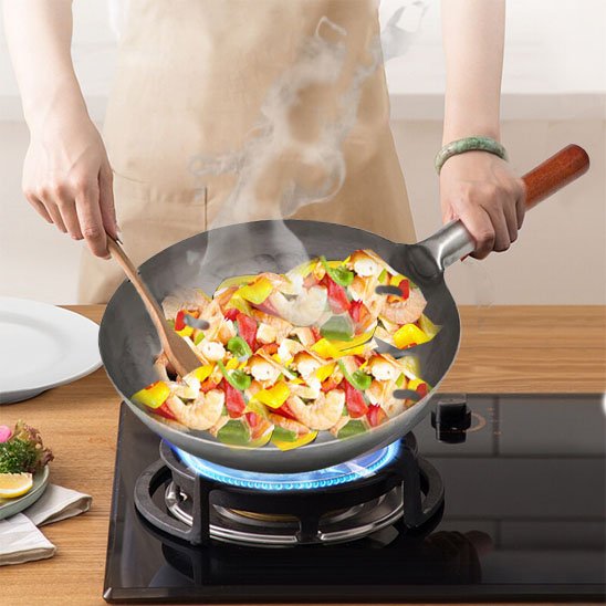 POELE WOK | Authentique-30cm sans couvercle