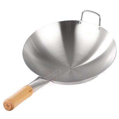 POELE Wok | Élégance-Inox32cm sans couvercle