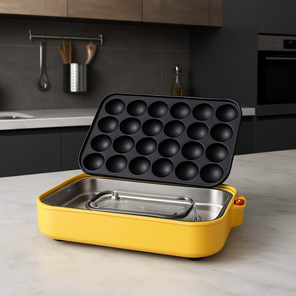 POELE ELECTRIQUE | ThermoControl-carré-24trous-220V