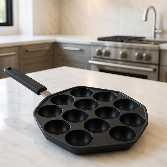 POELE en aluminium | Takoyaki Masterchef-12 trous